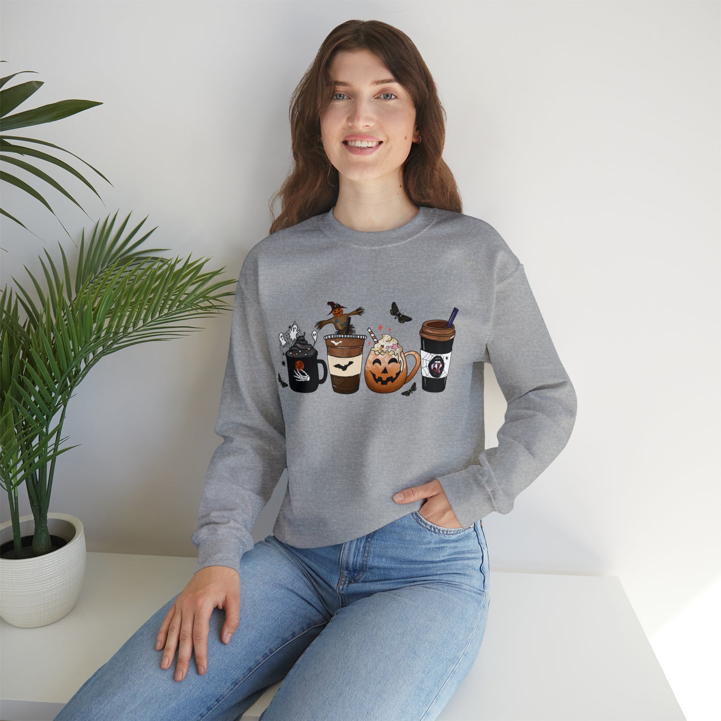 Halloween Pumpkin Lattes Crewneck