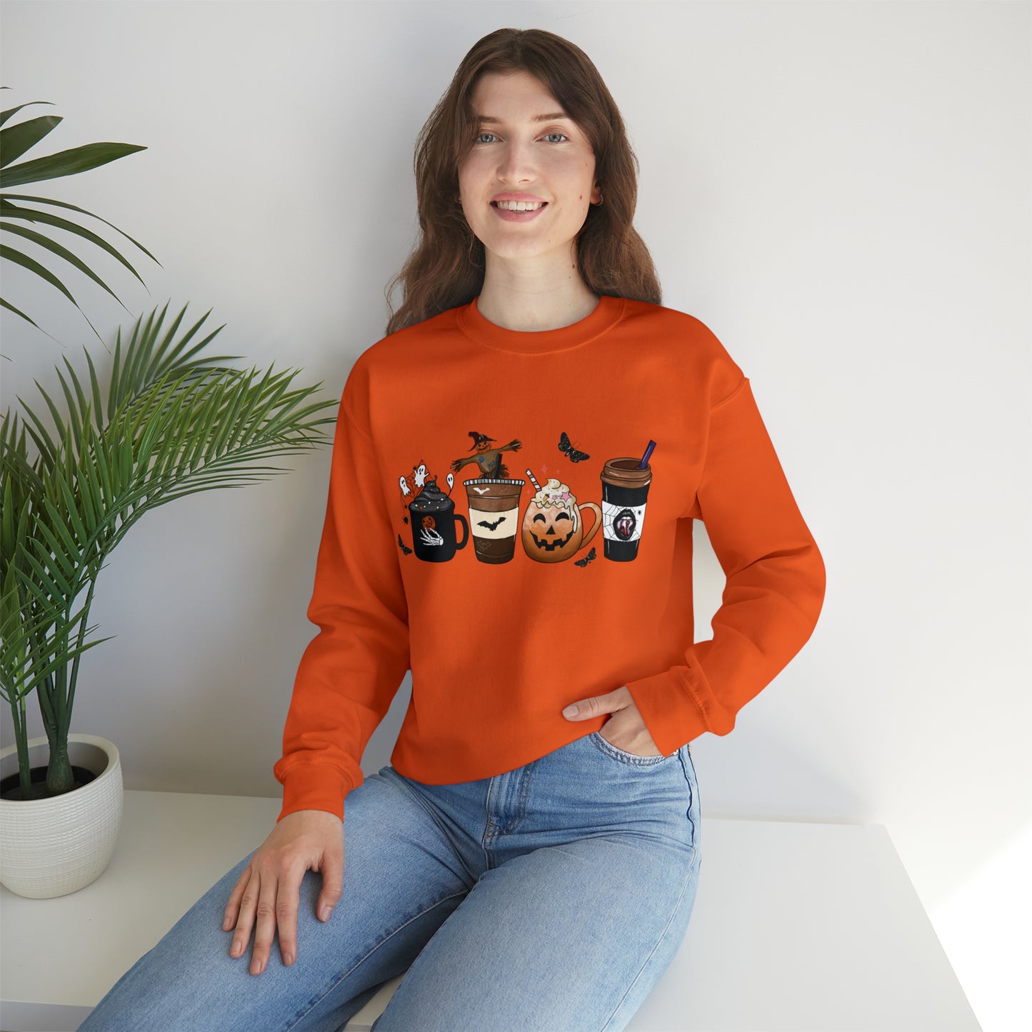 Halloween Pumpkin Lattes Crewneck