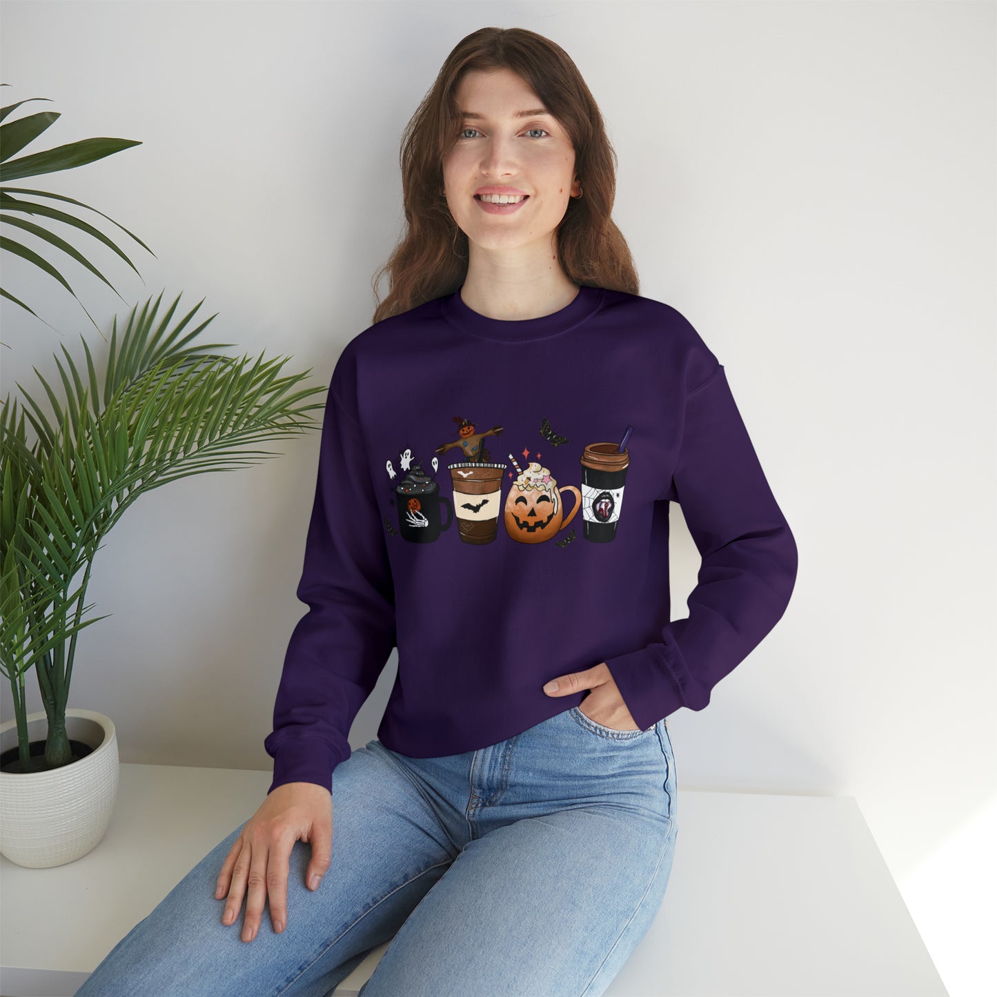 Halloween Pumpkin Lattes Crewneck