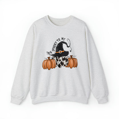 Pumpkin Witch Halloween Crewneck Sweatshirt