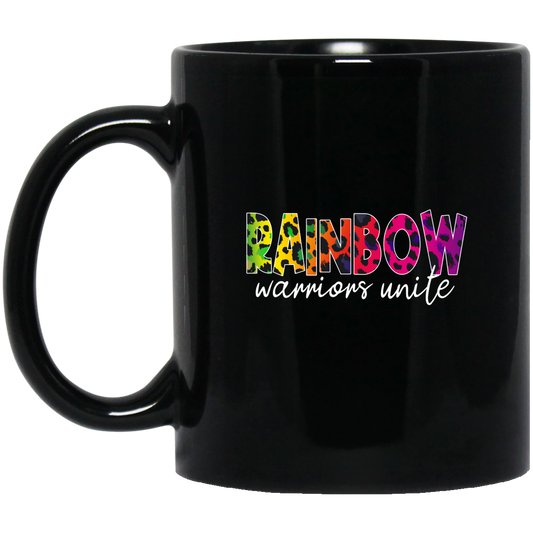 Rainbow Warriors Unite | Black Mug | Pride