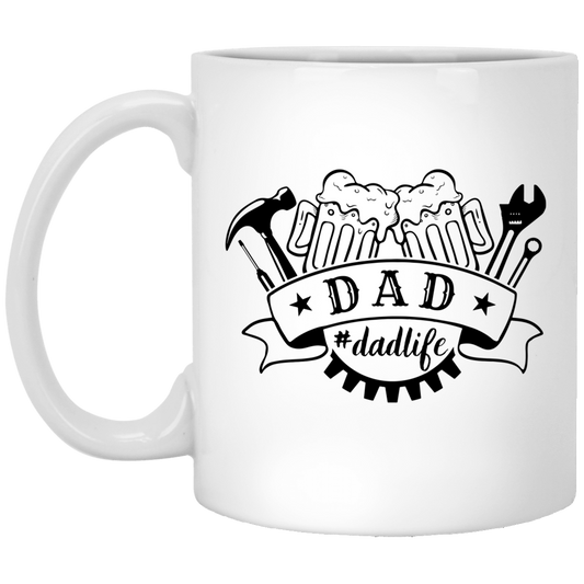 DAD LIFE | PERFECT FATHER'S DAY GIFT | 11 OZ White Mug