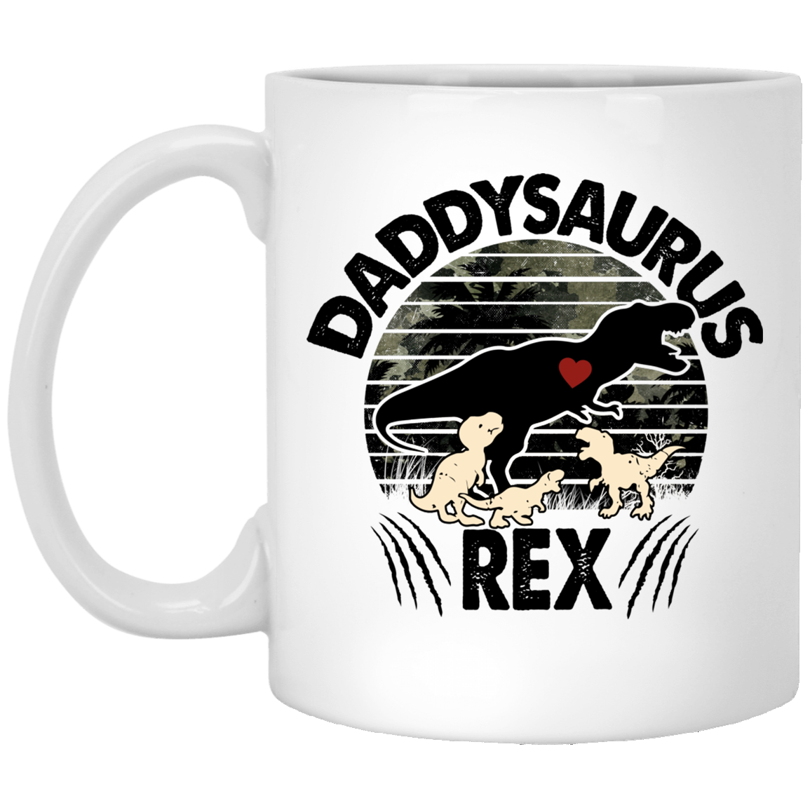 DADDYSAURUS REX | CUTE FUN FATHER'S DAY GIFT |  White Mug 11 oz.