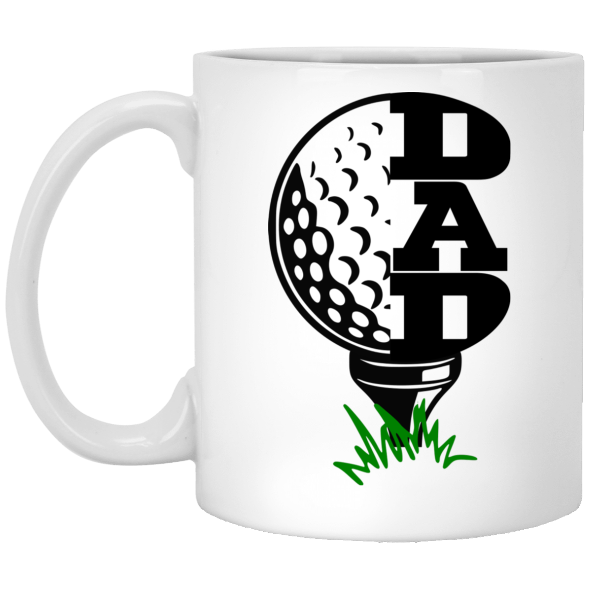 DAD GOLF BALL ON TEE | White Mug