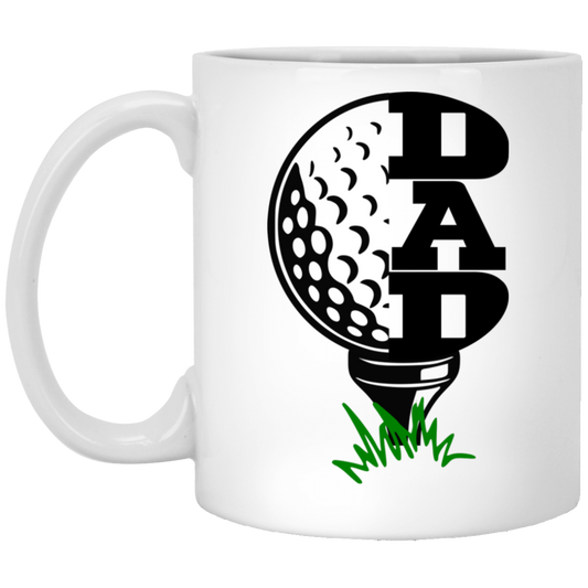 DAD GOLF BALL ON TEE | White Mug