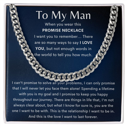 To My Man | I love you | Promise Necklace