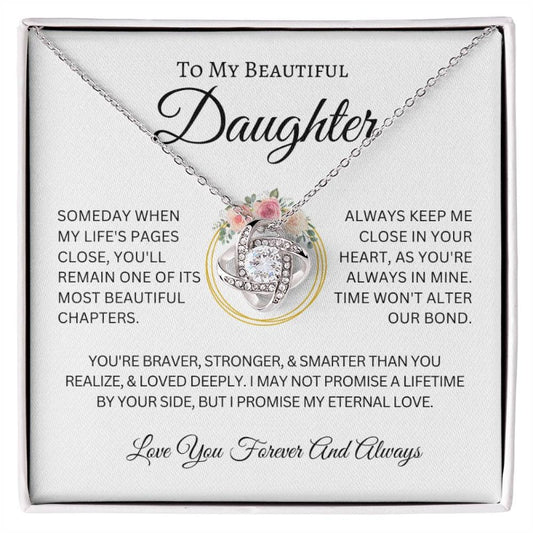 To My Daughter Alter Our Bond Love Knot Necklace