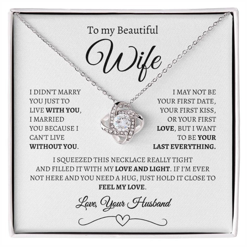 NEW To My Beautiful Wife Love Knot Necklace | WB