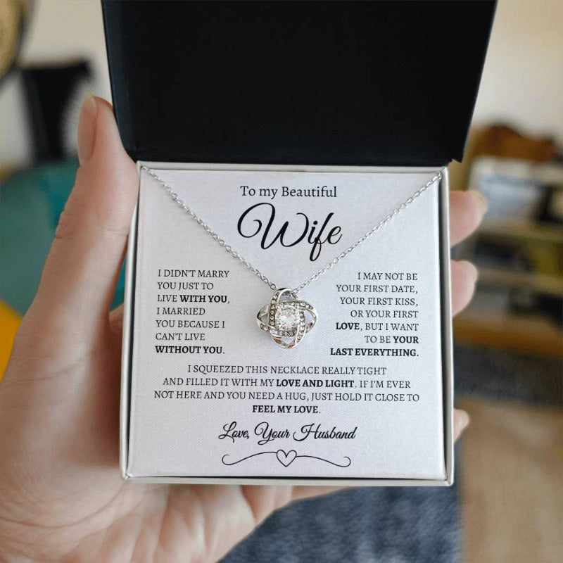 NEW To My Beautiful Wife Love Knot Necklace | WB