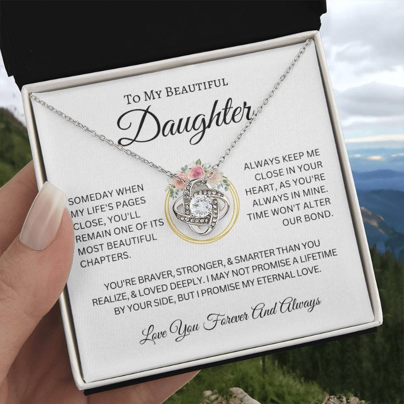 To My Daughter Alter Our Bond Love Knot Necklace