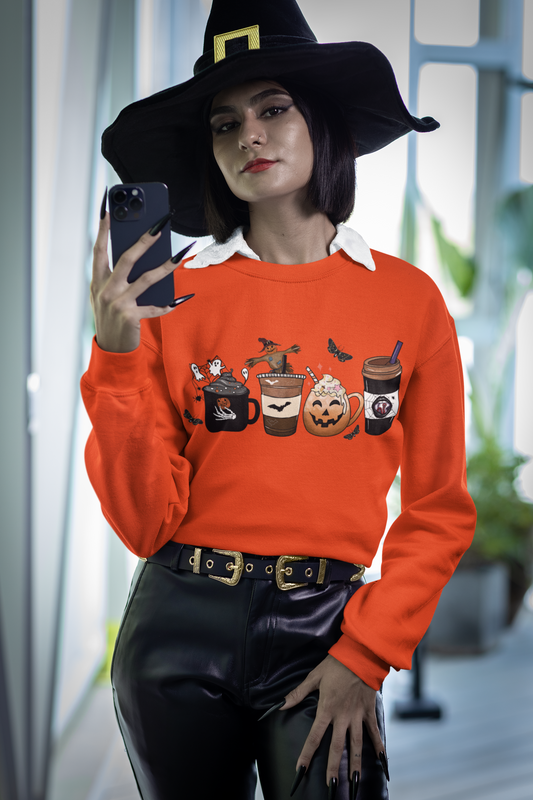 Halloween Pumpkin Lattes Crewneck