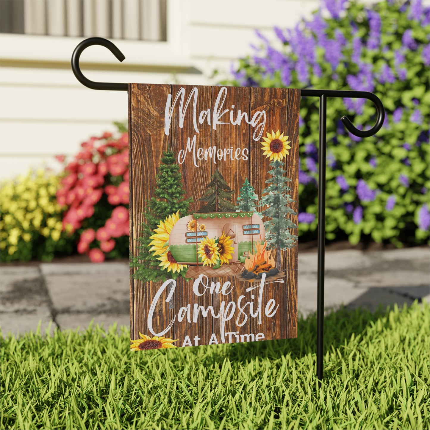 Making Memories - One Campsite At A Time Garden & House Banner