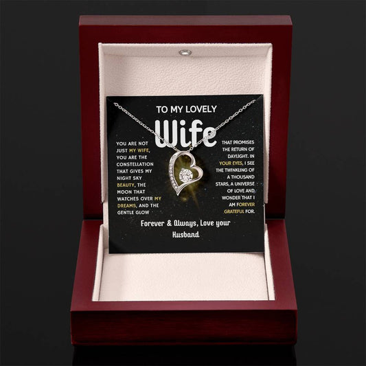 To My Lovely Wife Forever Love Necklace