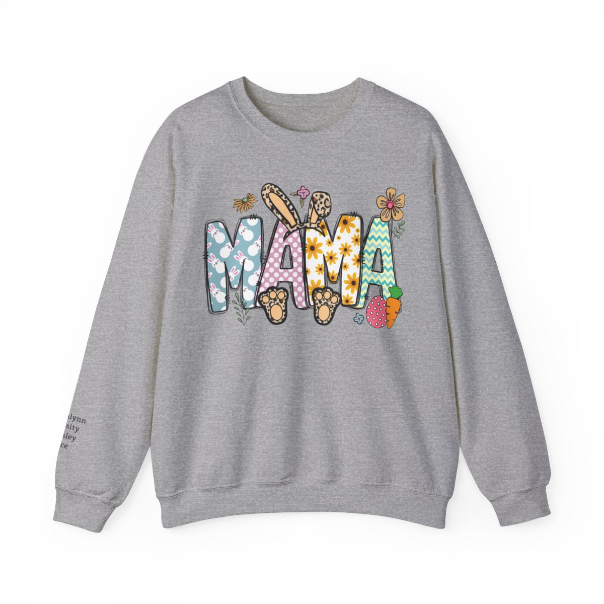 Personalized Easter Mama Bunny Crewneck Sweatshirt