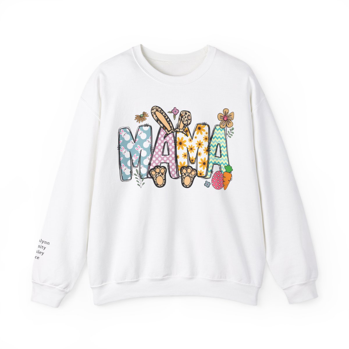 Personalized Easter Mama Bunny Crewneck Sweatshirt