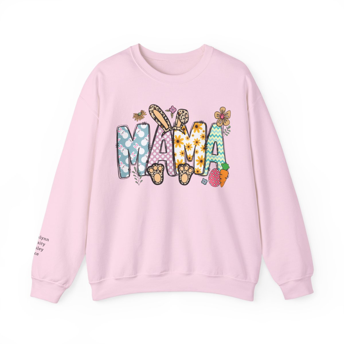 Personalized Easter Mama Bunny Crewneck Sweatshirt