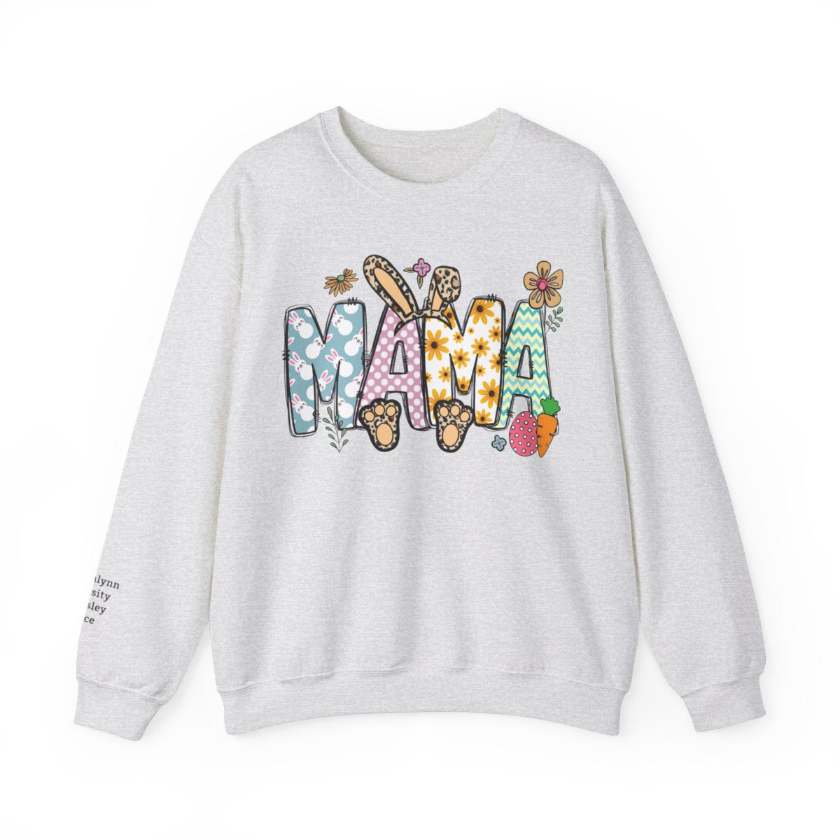 Personalized Easter Mama Bunny Crewneck Sweatshirt